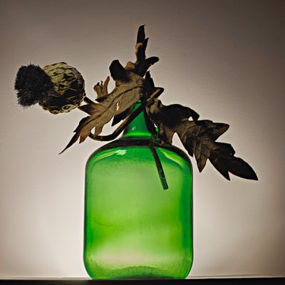 布朗干叶绿色玻璃瓶
